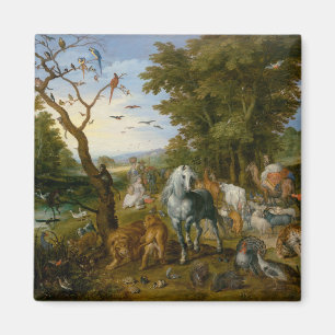 Eintrag der Tiere in die Arche Noah (Brueghel) Magnet