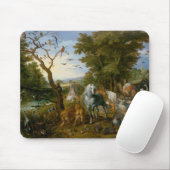 Eintrag der Tiere in die Arche Noah (Brueghel) Mousepad (Mit Mouse)