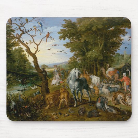 Eintrag der Tiere in die Arche Noah (Brueghel) Mousepad (Vorne)