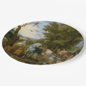 Eintrag der Tiere in die Arche Noah (Brueghel) Pappteller (Schrägansicht)