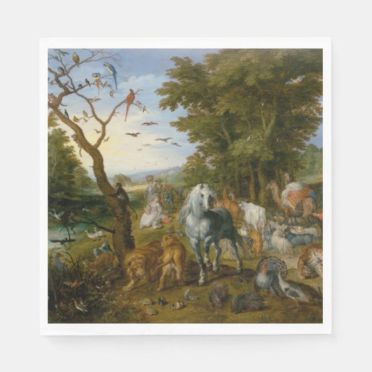 Eintrag der Tiere in die Arche Noah (Brueghel) Serviette (Vorderseite)