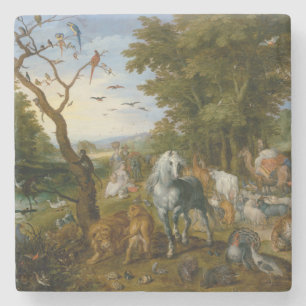 Eintrag der Tiere in die Arche Noah (Brueghel) Steinuntersetzer