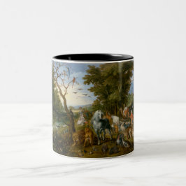 Eintrag der Tiere in die Arche Noah (Brueghel) Zweifarbige Tasse
