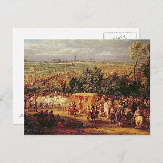 Eintrag von Louis XIV und Marie-Therese von Postkarte (Vorne/Hinten)