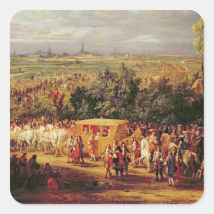 Eintrag von Louis XIV und Marie-Therese von Quadratischer Aufkleber