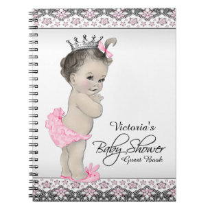 Eintragbuch für die Prinzessinnen-Baby-Party Notizblock
