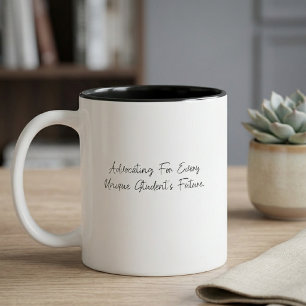 Eintreten für die Zukunft jedes einzigartigen Schü Zweifarbige Tasse
