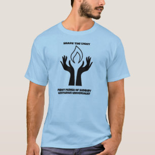 Eintritt 1 - Teilen Sie das Licht B&W T-Shirt