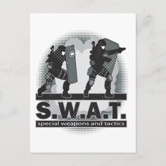 Eintritt des SWAT-Teams Postkarte (Vorderseite)