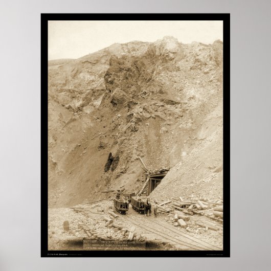 Eintritt in das Great Homestake Mine SD 1888 Poster (Vorne)