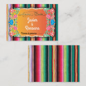 Eintritt in den Empfang Nuestra Boda Visitenkarte (Vorne/Hinten)