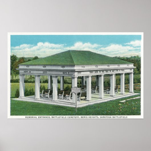 Eintritt in den Friedhof des Schlachtfeldes Poster (Vorne)