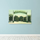 Eintritt in den Oak Park View Leinwanddruck (Insitu (Holzboden))