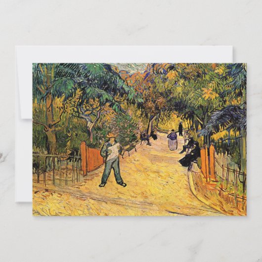 Eintritt in den öffentlichen Park von Vincent van  Einladung (Vorderseite)