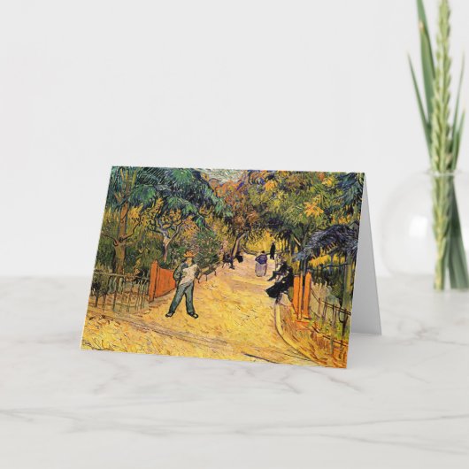 Eintritt in den öffentlichen Park von Vincent van Karte (Vorderseite)