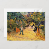Eintritt in den öffentlichen Park von Vincent van Postkarte (Vorne/Hinten)
