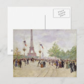 Eintritt in die Ausstellung Universelle, 1889 Postkarte (Vorne/Hinten)