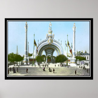 Eintritt in die Pariser Expo 1900 Vintage Poster