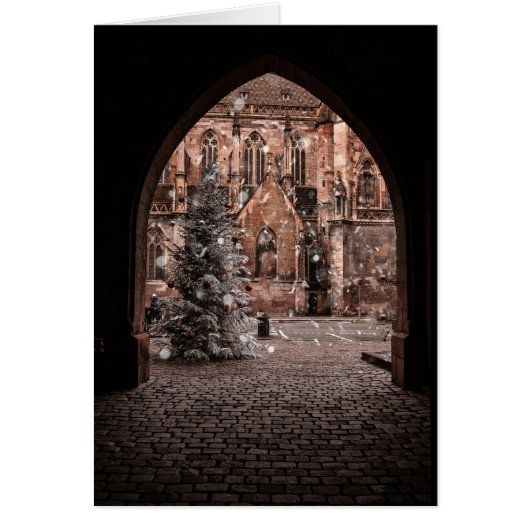 Eintritt in die Weihnachtskarte des Dorfes (Vorne)