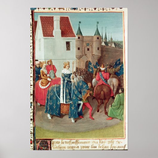 Eintritt in Paris von König Jean II. Le Bon Poster (Vorne)