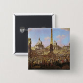 Eintritt in Rom von Jerzy Ossolinski Button (Vorne & Hinten)