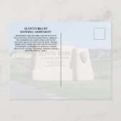 Eintritt Sign, Scotts Bluff National Monument, NE Postkarte (Rückseite)