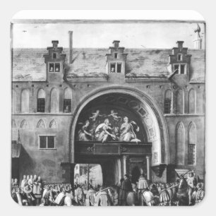 Eintritt von Hercule Francois von Frankreich Quadratischer Aufkleber