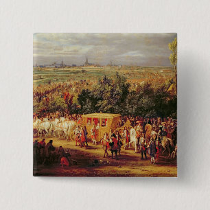 Eintritt von Louis XIV und von Marie-Therese von Button