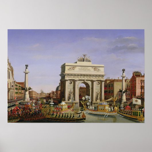 Eintritt von Napoleon I in Venedig, 1807 Poster (Vorne)