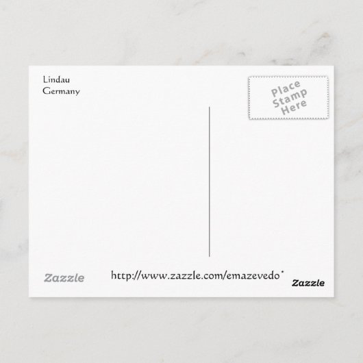 Eintrittshafen Lindau Postkarte (Rückseite)