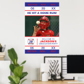 Eintrittskarte Baseball-Zulassung Ticket Absolvent Poster (Heimbüro)
