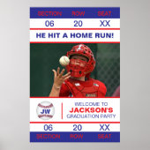 Eintrittskarte Baseball-Zulassung Ticket Absolvent Poster (Vorne)