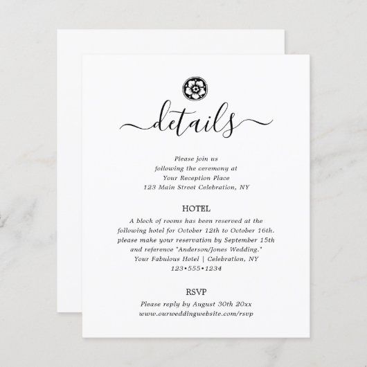 Eintrittskarte für antike Schwarz-Weiß-Details (Vorne/Hinten)