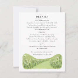 Eintrittskarte für Außendetails mit Grassy Trail RSVP Karte