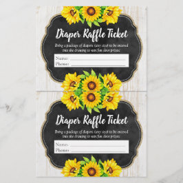 Eintrittskarte für das Baby-Duschkabinett Sunflowe Flyer