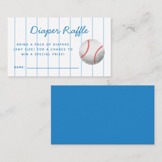 Eintrittskarte für das Baseball Sports Baby Duschk Begleitkarte (Vorne/Hinten)