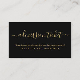 Eintrittskarte für das Black and Gold Ticket Begleitkarte