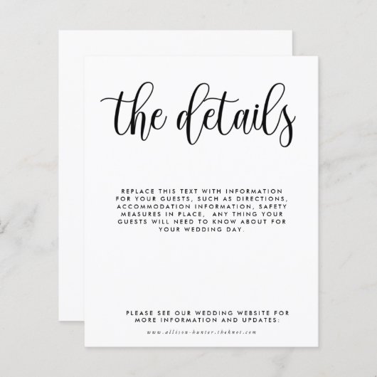 Eintrittskarte für das Hochzeitsstipendium (Vorne/Hinten)