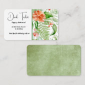 Eintrittskarte für das Hochzeitsticket Begleitkarte (Vorne/Hinten)