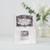 Eintrittskarte für den Ball in Versailles Postkarte (Stehend Vorderseite)