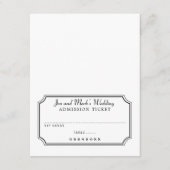 Eintrittskarte für den Film Schwarz/Weiß Platzkart Einladung (Vorderseite)