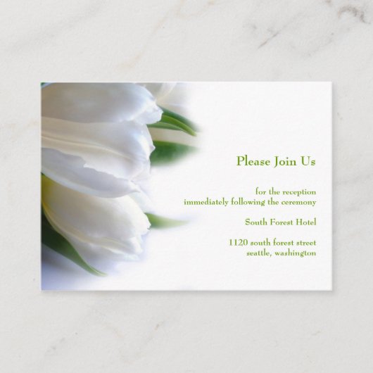 Eintrittskarte für die Hochzeit Begleitkarte (Vorderseite)