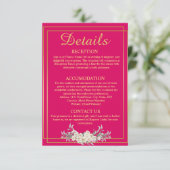 Eintrittskarte für die Hochzeit in Rosa und Gold Einladung (Stehend Vorderseite)