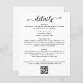 Eintrittskarte für die Hochzeitdetails (Vorne/Hinten)