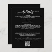 Eintrittskarte für die Hochzeitdetails (Vorne/Hinten)