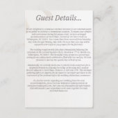 Eintrittskarte für die Hochzeitgäste Begleitkarte (Vorderseite)