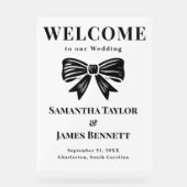 Eintrittskarte für die klassische Black Krawatte Acrylschild (Vorderseite)