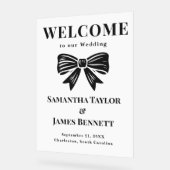 Eintrittskarte für die klassische Black Krawatte Acrylschild (Winkel)