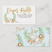 Eintrittskarte für einen Safari-Dschungel Begleitkarte (Vorne/Hinten)