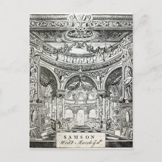 Eintrittskarte für Händels Oratorium Postkarte (Vorderseite)